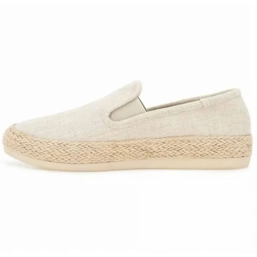 NWT Esprit Nadine 9.5 Memory foam Slip On Natural Linen Tan Espadrille Sneakers